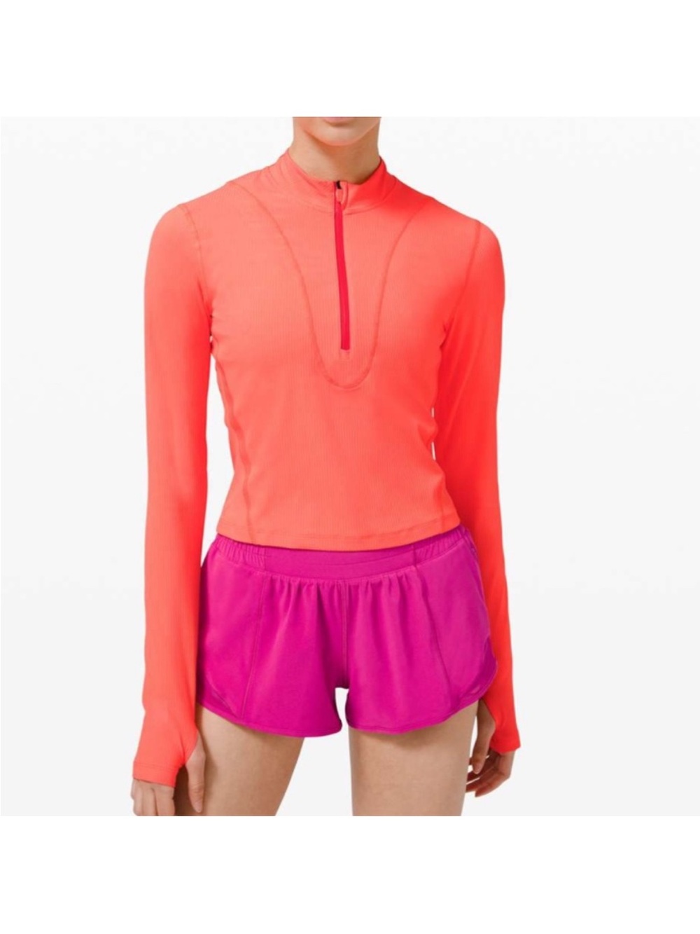Lululemon Gloss Trim Run 1/2 Zip